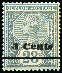Stamp of Ceylon 1890-92 group of 4 mint varieties