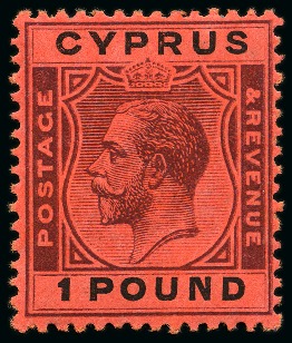 Stamp of Cyprus » King George V Issues 1924-28 1/4pi to £1 mint set of 21