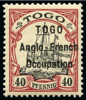 Stamp of Togo 1914 Wide Setting 40pf mint lh