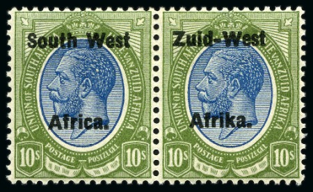 Stamp of South West Africa 1923 Setting II 10s blue & olive-green mint se-tennant pair
