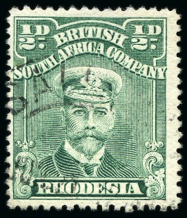 Stamp of Rhodesia 1913-19 Admiral 1/2d green perf.14x15 used
