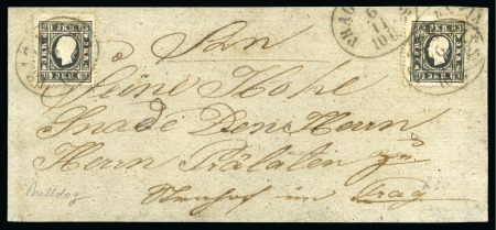 Stamp of Austria » 1858 Issue 1858 Issue 3Kr type Ib + Ib with bulldog head