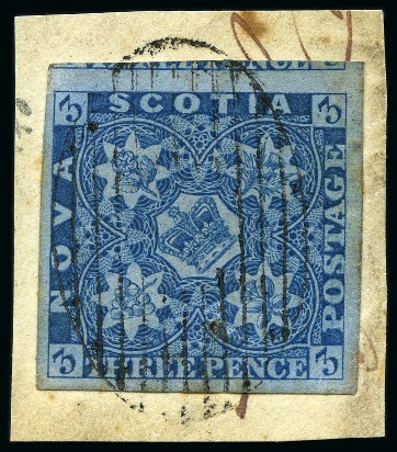 Stamp of Canada » Nova Scotia 1851 Issue Nova Scotia 3d blue
