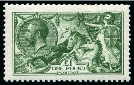 Stamp of Great Britain » King George V 1915 Waterlow £1 green, mint, fine (SG £3'500)
