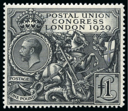 Stamp of Great Britain » King George V 1929 PUC £1 black, mint, fine (SG £750)
