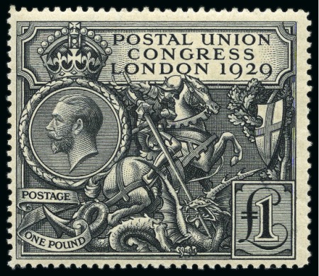 Stamp of Great Britain » King George V 1929 PUC £1 black, mint, fine (SG £750)