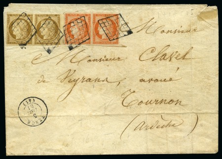 Stamp of France 1849 Cérès lettre triple port