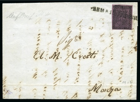Stamp of Italian States » Parma ITALY - Parma 1852 Issue 25C on cover