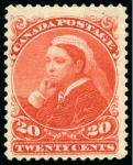 Stamp of Canada 1893 20c Vermilion and 50c Blue mint