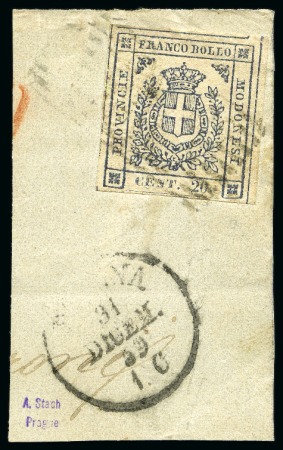 Stamp of Italian States » Modena MODENA Provis.Gvmt. 20C on fragment