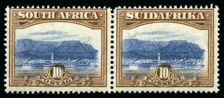 Stamp of South Africa » Union & Republic of South Africa 1927-30 10s bright blue and brown, mint se-tenant pair
