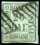 Stamp of Italian States » Romagna ITALY - ROMAGNA 1859 selection on small stockcard