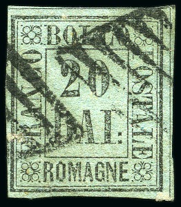 Stamp of Italian States » Romagna ITALY - ROMAGNA 1859 selection on small stockcard