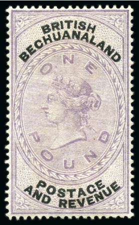Stamp of Bechuanaland » British Bechuanaland 1888 £1 lilac and black, mint