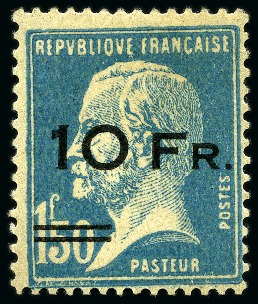 Stamp of France » Poste Aérienne 1928 ILE DE FRANCE 10F sur 1F50 Pasteur,