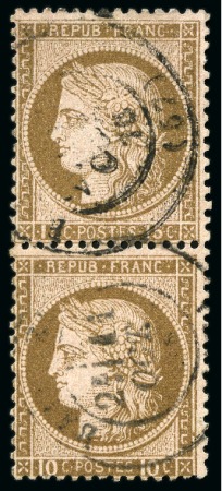 Stamp of France » Collections 1849-1875, Lot de 6 paires dont trois paires TETE-BECHE du 25c bleu de 1849 