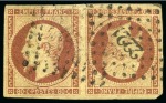 Stamp of France » Collections 1849-1875, Lot de 6 paires dont trois paires TETE-BECHE du 25c bleu de 1849 
