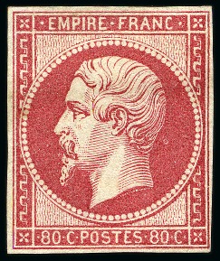 Stamp of France 80c rose Empire ND, neuf sans gomme
