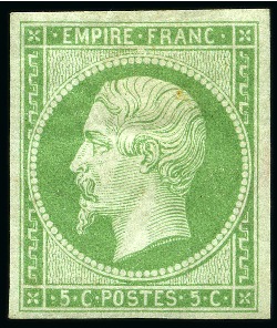 Stamp of France 5c vert Empire ND, neuf avec gomme