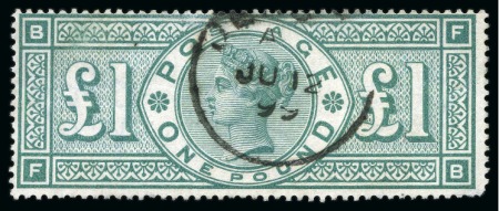Stamp of Great Britain » 1855-1900 Surface Printed 1887-92 £1 green, used