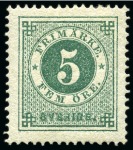 Stamp of Sweden 1858-1986 Attractive and valuable mostly never hinged collection in one large album