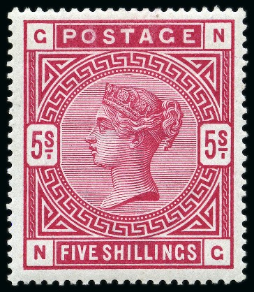Stamp of Great Britain » 1855-1900 Surface Printed 1883-84 Anchor 5s rose, mint nh