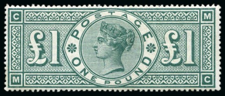 Stamp of Great Britain » 1855-1900 Surface Printed 1887-92 Crowns £1 green MC, mint nh