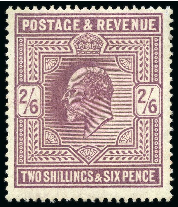 Stamp of Great Britain » King Edward VII 1911-13 2s6d dull reddish purple, mint nh