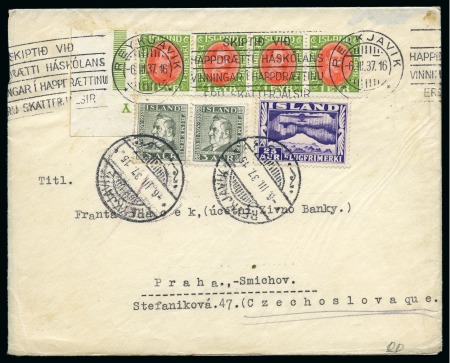 Stamp of Iceland Iceland 1937 cover + 1 ppc 1921