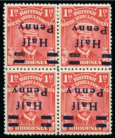 Stamp of Rhodesia 1917 Livingstone Surcharge 1/2d on 1d rose-carmine