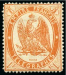 Stamp of France » Télégraphe Télégraphe Yv. 5 à 8, neuf avec charnière, TB, le 25c et 2F signés A.Brun (Yv. € 2'250)