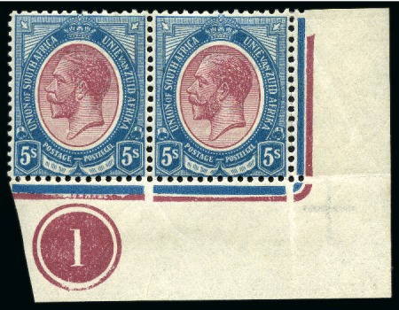 Stamp of South Africa » Union & Republic of South Africa 1913 Kings Head 5s purple and blue, mint nh