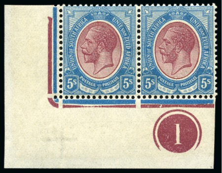 Stamp of South Africa » Union & Republic of South Africa 1913 Kings Head 5s purple and blue, mint nh