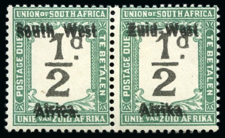 Stamp of South West Africa 1923 Postage Due 1/2d black and green