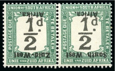 Stamp of South West Africa 1923 Postage Due 1/2d black and green