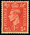 Stamp of Great Britain » King George VI 1941-42 1/2d, 1d, 1 1/2d and 2d with AMOSTRA hs in green 