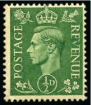 Stamp of Great Britain » King George VI 1941-42 1/2d, 1d, 1 1/2d and 2d with AMOSTRA hs in green 