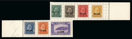 Stamp of Canada 1932-33 Set of 7 with SPECIMEN ovpt with SPECIMEN ovpt from the Tunisia Post Office specimen archive