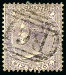 Stamp of Mauritius » Mauritius Used in Seychelles (B64) 1860-83, Used collection of 34 Mauritius stamps used in Seychelles