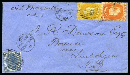 Stamp of Ceylon 1868 1d soldier's concessionary rate cover