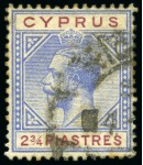 Stamp of Cyprus » King George V Issues 1921-23 Group with "broken bottom left triangle" variety