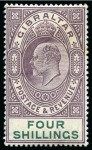 Stamp of Gibraltar 1904-08 MCA Issue mint and used accumulation