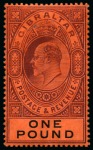 Stamp of Gibraltar 1904-08 MCA Issue mint and used accumulation