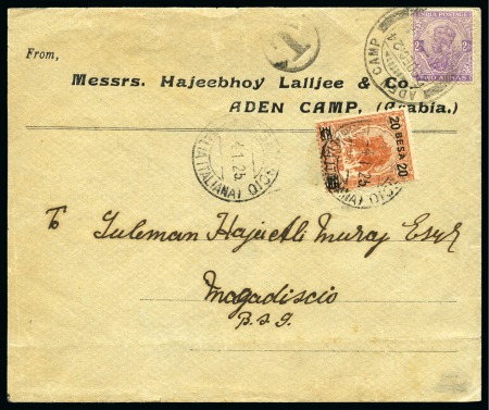 Stamp of Aden 1924 Cover underpaid with Somalia postage due