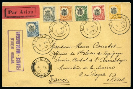 Stamp of Tanganyika 1927 Guilbaud and Rapin flight cover