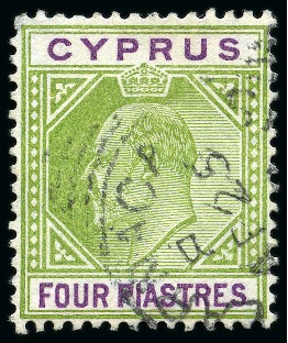 Stamp of Cyprus » King Edward VII Issues 1904-10 4pi with "broken top left triangle"