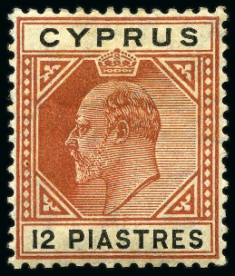 Stamp of Cyprus » King Edward VII Issues 1904-10 12pi with "broken top left triangle"