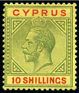 Stamp of Cyprus » King George V Issues 1921-23 Set of 15 plus 10s