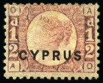Stamp of Cyprus » Overprinted Stamps of Great Britain 1880 1/2d Rose