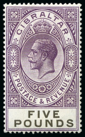 Stamp of Gibraltar 1921-32 Script 1/2d to £5 complete mint set of 19 values